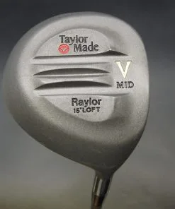 Vintage Taylormade V Mid Raylor 15° Wood Regular Graphite Shaft Royal Grip