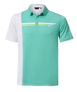 Mizuno Quick Dry Elite Panel Polo In White -Putters shop 52GA2009 Mint FRONT
