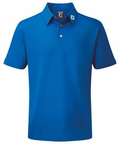 FootJoy Junior Stretch Pique Solid Golf Polo In White