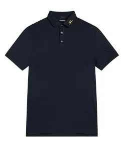 J.Lindeberg KV Regular Fit Golf Polo SS23 In Black / Citrus