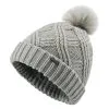 Ping Shannon Womens Knit Golf Bobble Hat In Silver -Putters shop P93602 SHANNON SILVER FRONT