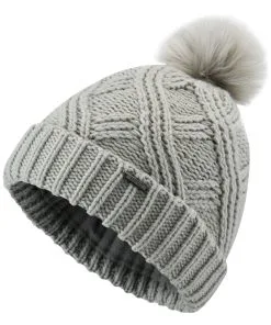 Ping Shannon Womens Knit Golf Bobble Hat In Silver