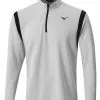 Mizuno Winter Breeze Elite 1/4 Zip Golf Mid Layer In Blue -Putters shop S52GA2505 05 GREY FRONT 1