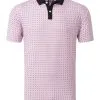 FootJoy Circle Print Pique Golf Polo SS23 In Black / Orchid / Violet / White