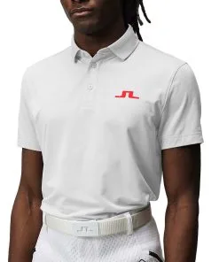 J.Lindeberg Bridge Regular Fit Golf Polo SS23 In White
