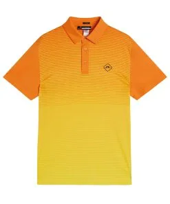J.Lindeberg Lowell Slim Fit Golf Polo SS23 In Russet Orange