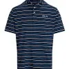 Ralph Lauren RLX Slim Fit Stripe Performance Golf Polo In Retreat Blue -Putters shop muli navy